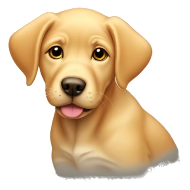 Red/yellow Labrador puppy  sticker