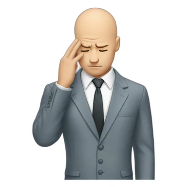  Bald facepalm in a suit sticker
