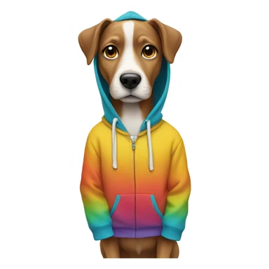 Dog wear a hoodie  sticker