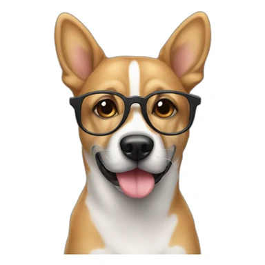 perro con lentes sticker