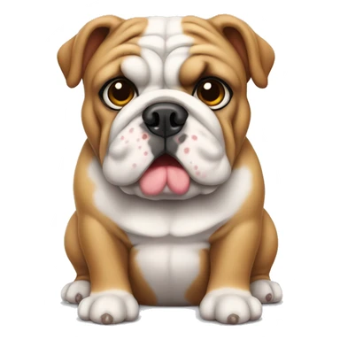 Cute English bulldog fat sticker