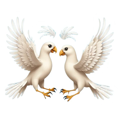 fight between two different birds  sticker