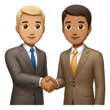 two business man shaking hands with buildings sticker