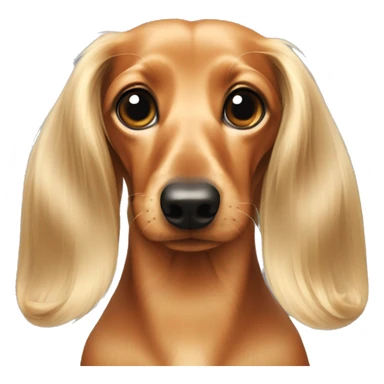 Long haired blond dachshund sticker