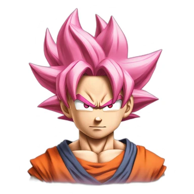 Goku en tenue nour en super sayen rosé sticker
