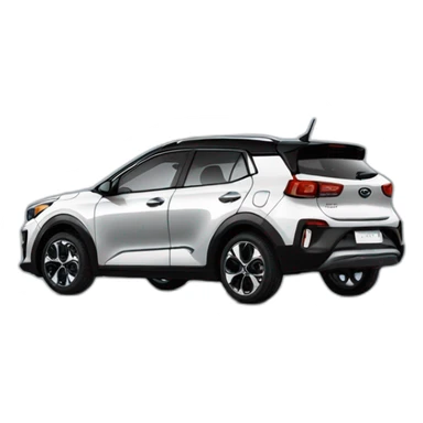 Black Kia stonic in 45 view sticker