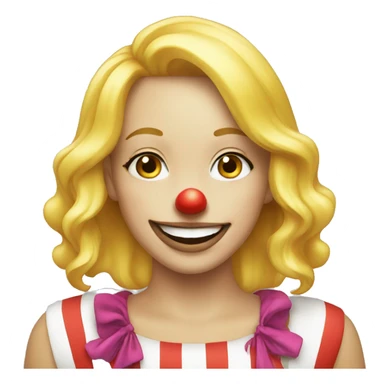 blonde girl smiling - Clown sticker