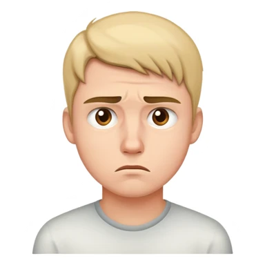 disappointed young man sticker