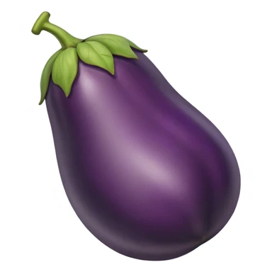 Eggplant in peach sticker