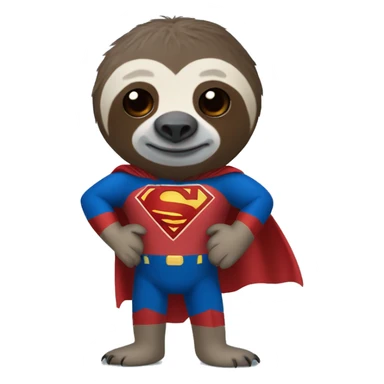 SLOTH WITH SUPERMAN OUTFIT sticker