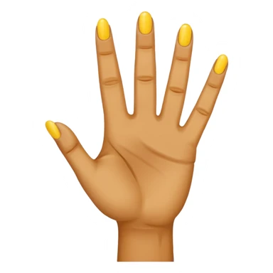 hand with yellow color like emoji holding up 3 fingers sticker