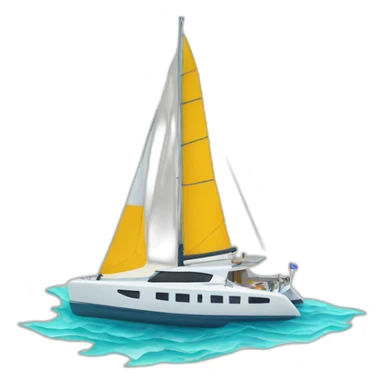 Sailing catamaran sticker