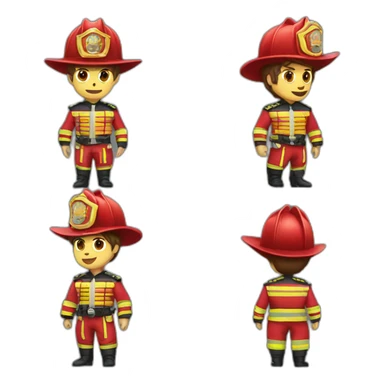 firefighter with bullfighter costume sticker