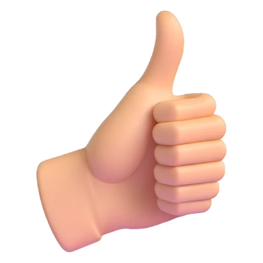 thumbs up hand sticker