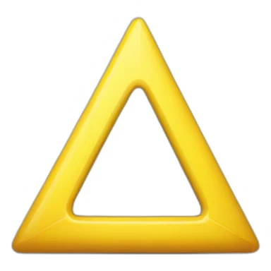 Yellow upside down triangle smiley face sticker