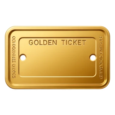 Golden ticket wonka sticker