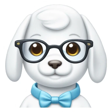 Cinnamoroll wearing glasses sticker