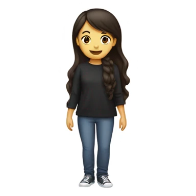 Two girls kissing  brown black hair sticker