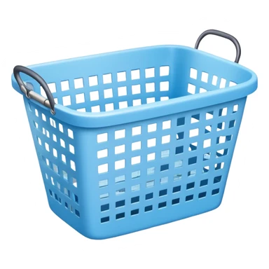 Light blue laundry basket sticker