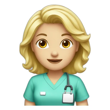 nurse blond sticker