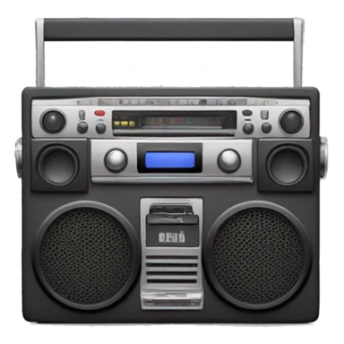 Boombox playing music sticker