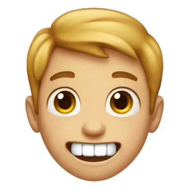 Boy with few teeth  sticker