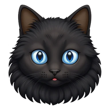 black kitty cat with blue eye sticker