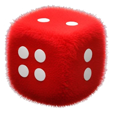 Red fuzzy dice  sticker