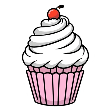 cute cartoon cupcake sticker
