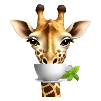 Girafa con le tea sticker