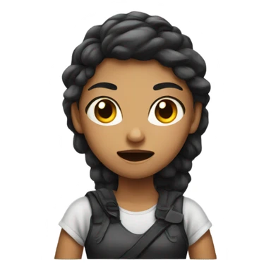 A girl fighting  sticker