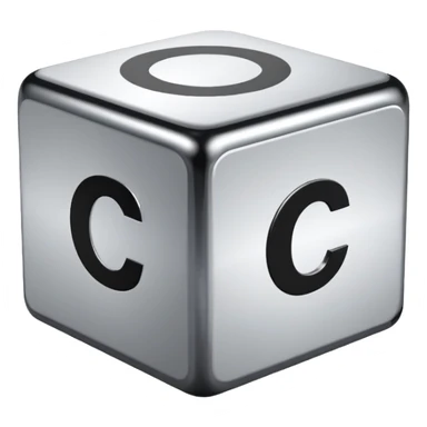 cube with C# letters on it sticker