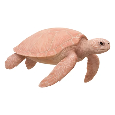 realistic light pink sea turtle, variation 2 sticker