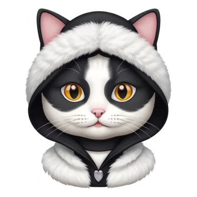 Black and white cat in human clothing sticker