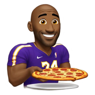 Kobe Bryant mange une pizza  sticker