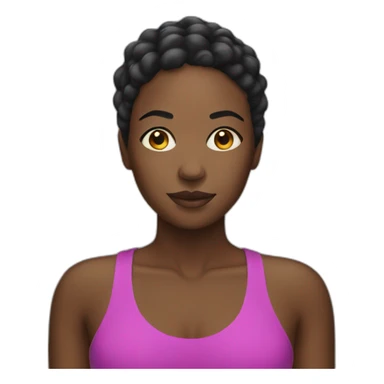 swimming black woman sticker
