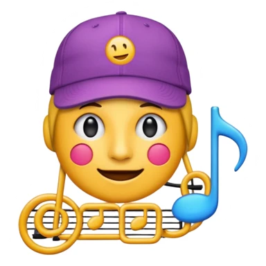 logo of Trap Capos de Noriel, emoji style, inspired by urban culture, wearing a cap, musical details, vibrant colors, no text sticker