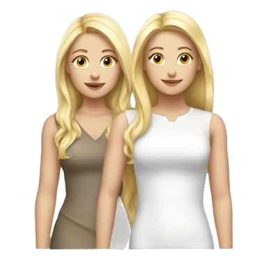 2 blonde white girls in love sticker
