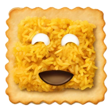 Fried rice on crackers sticker