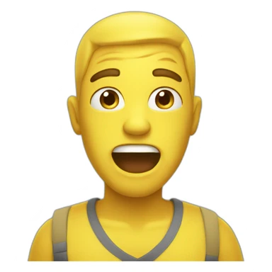 yellow lughing  sticker