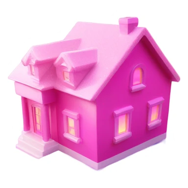 Hot pink opal house with glitter  sticker