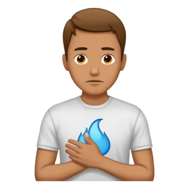 Man wearing a t-shirt and feeling cold sticker