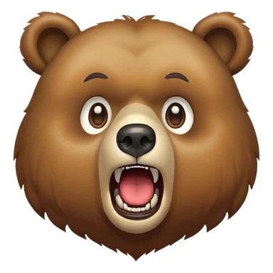 Bear being mindblown sticker