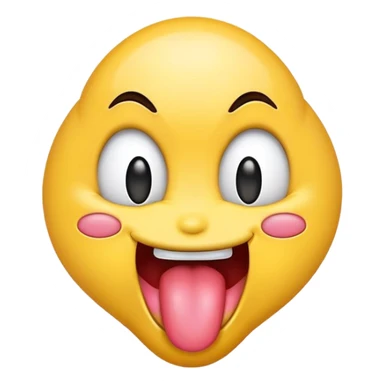Emoji with tongue out drooling   sticker