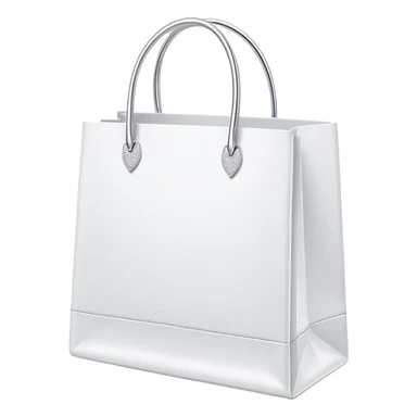 Elegant shopping bag with subtle sparkle accents, clean outline, modern style for fashion purchases tracker sticker