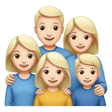 Pale skin family of 6 sticker