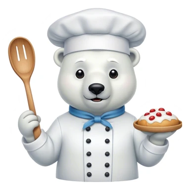polar bear chef sticker