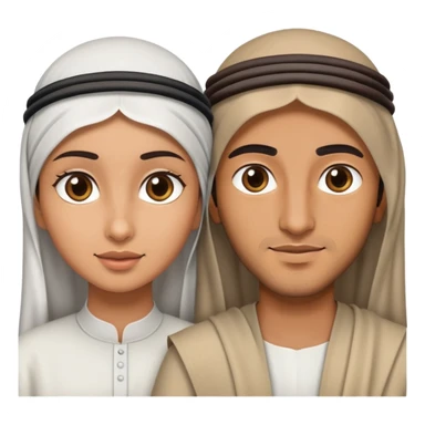 arab man with girl sticker