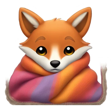 fox with blankey sticker