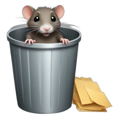 trash can rat sticker
